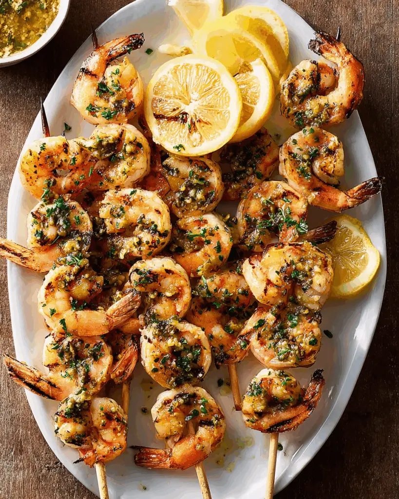 Grilled Shrimp Piccata Skewers