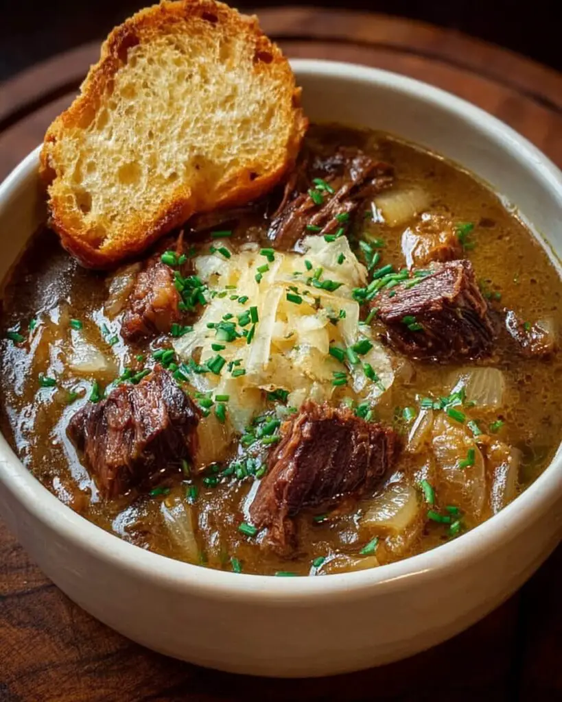 French Onion Beef Short Rib Soup