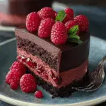Dark Chocolate Raspberry Mousse Cake