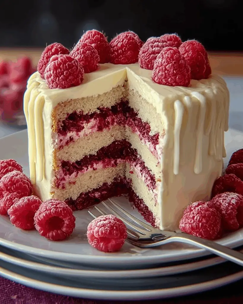 White Chocolate Raspberry Dream Cake