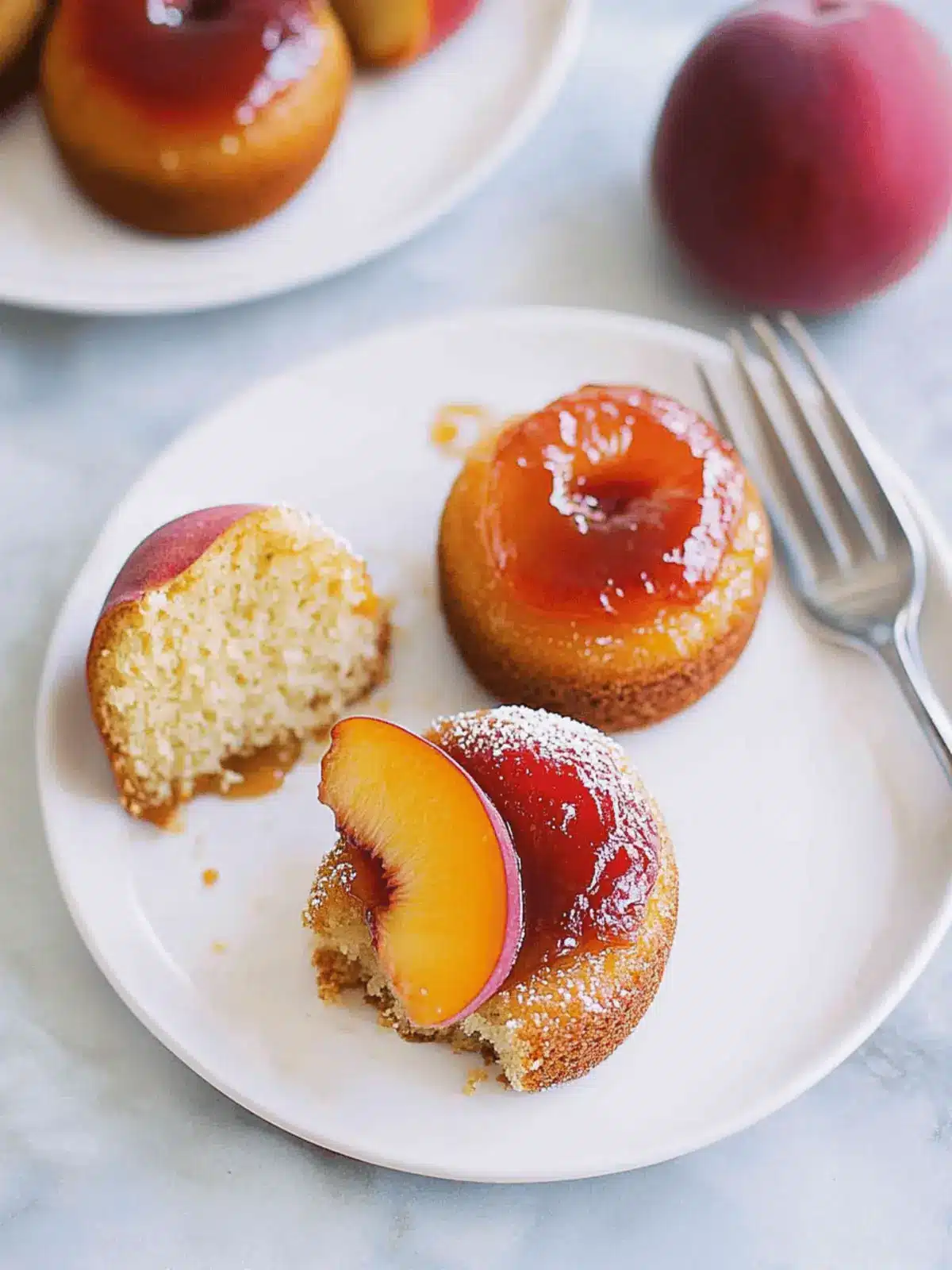 Peach Upside Down Mini Cakes