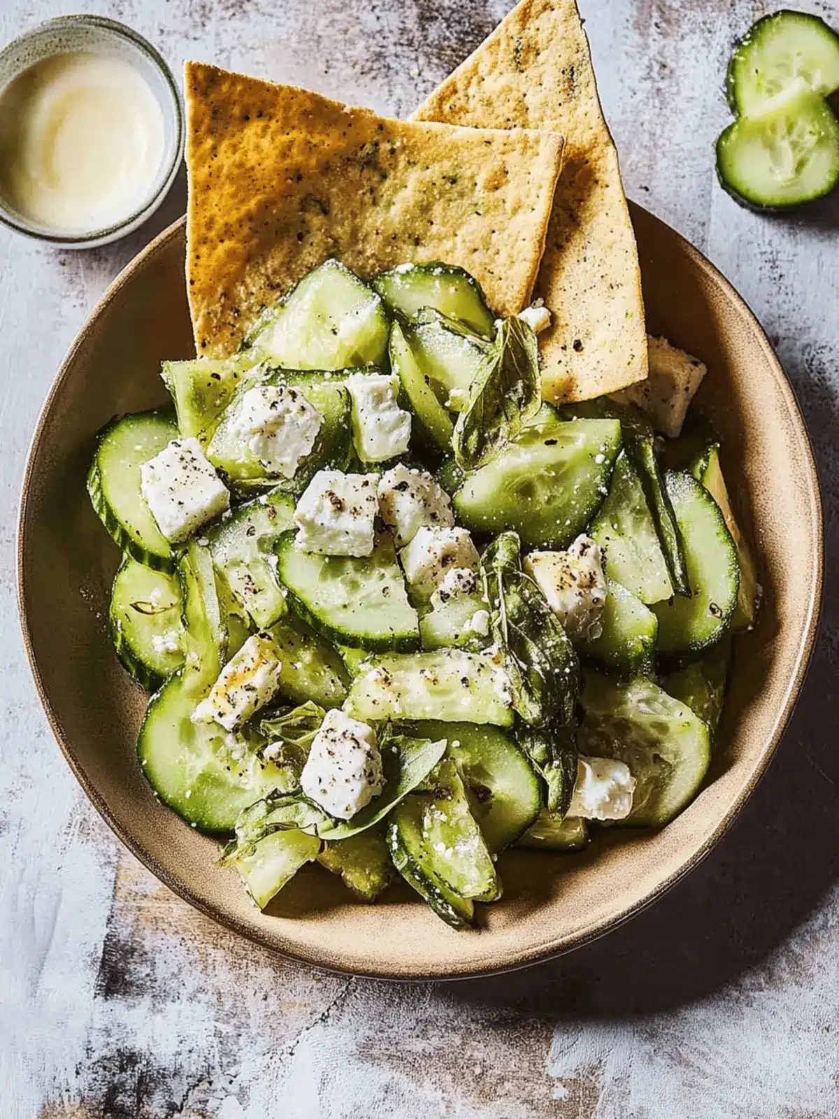 Cucumber feta salad