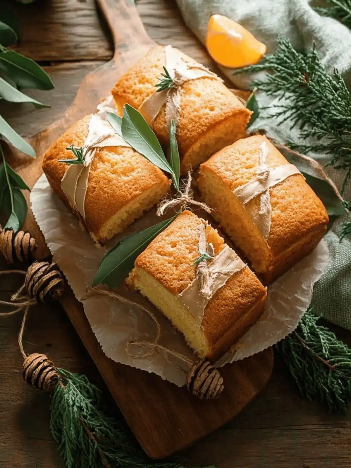 orange ginger honey cakes