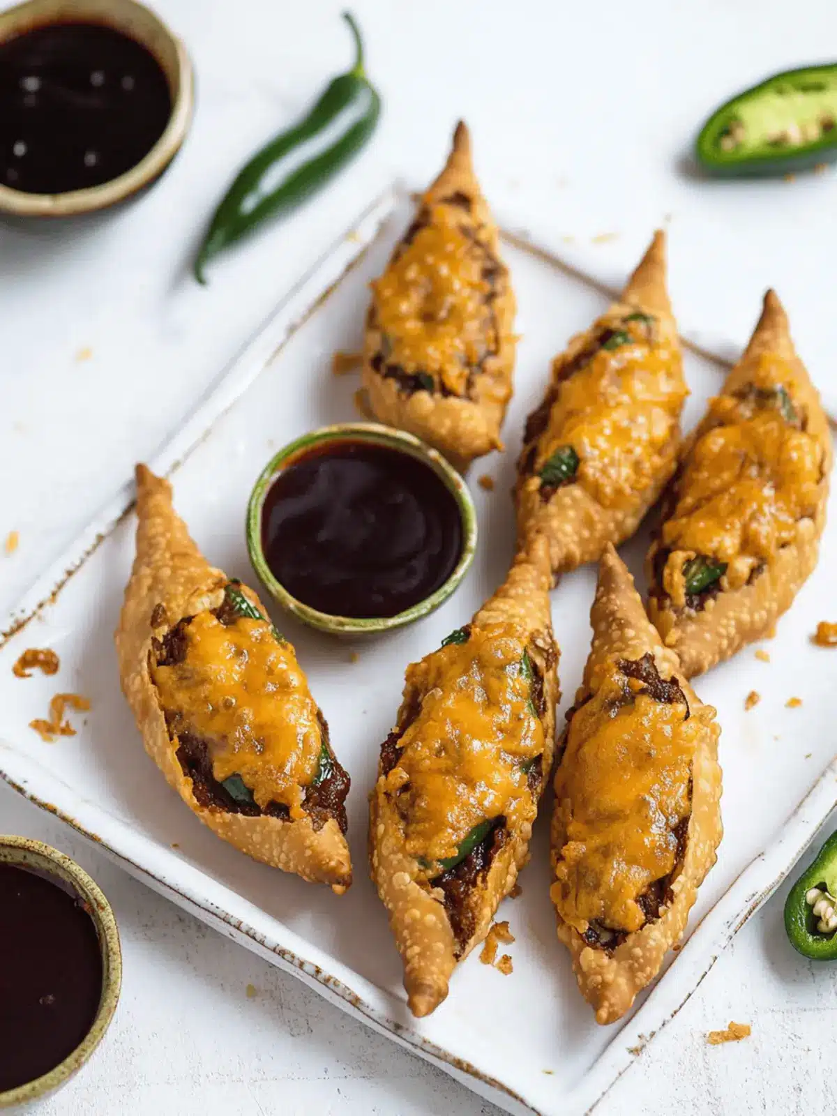 Cheesy Samosa Jalapeno Poppers (with Halloween variation)
