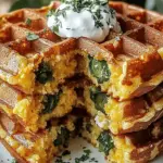 Cheddar Jalapeño Cornbread Waffles