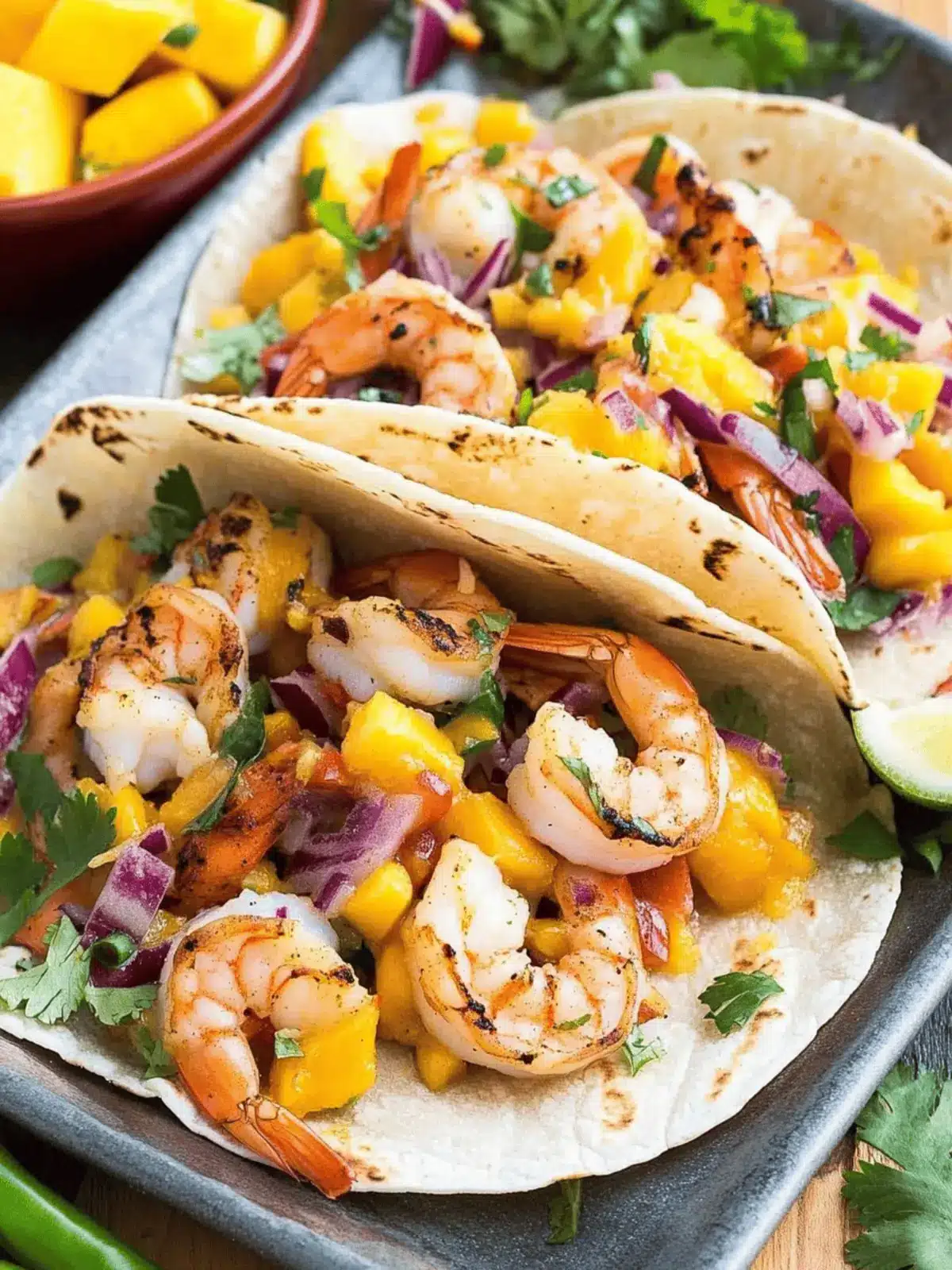 Shrimp Tacos with Mango Salsa