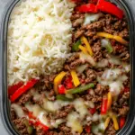 Ground Beef Philly Cheesesteak Meal Prep