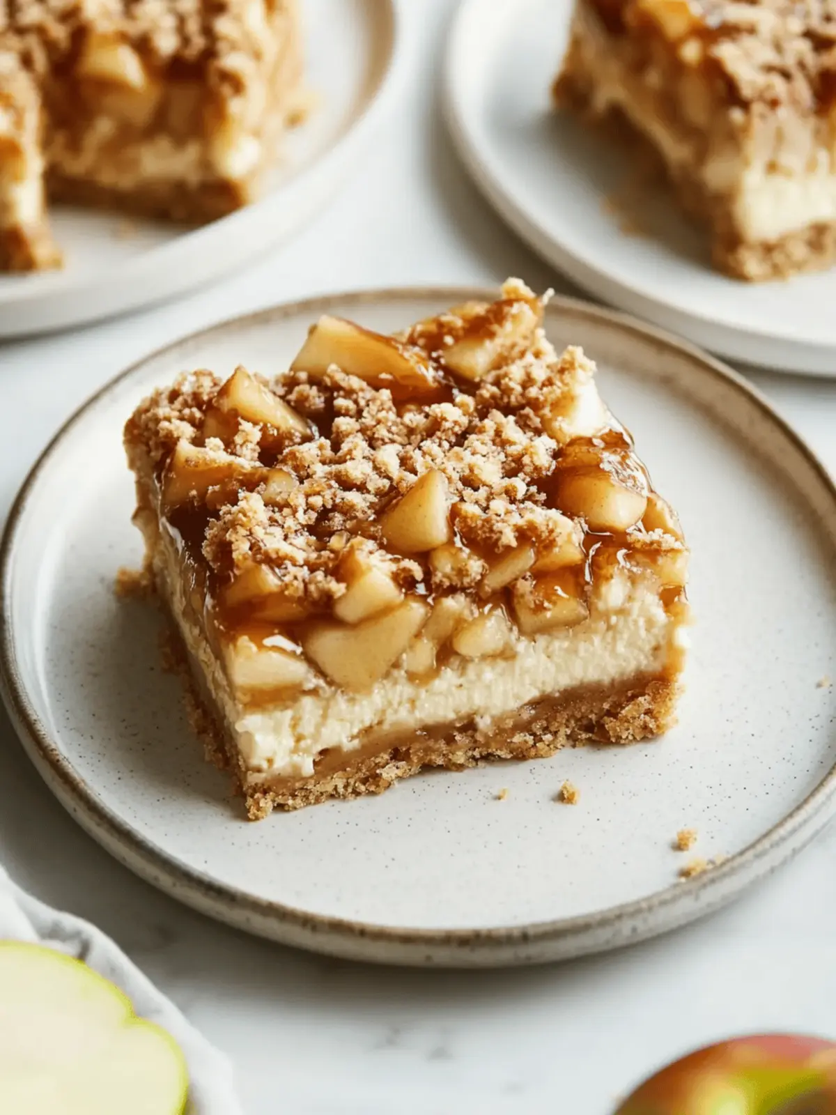 Caramel Apple Cheesecake Bars