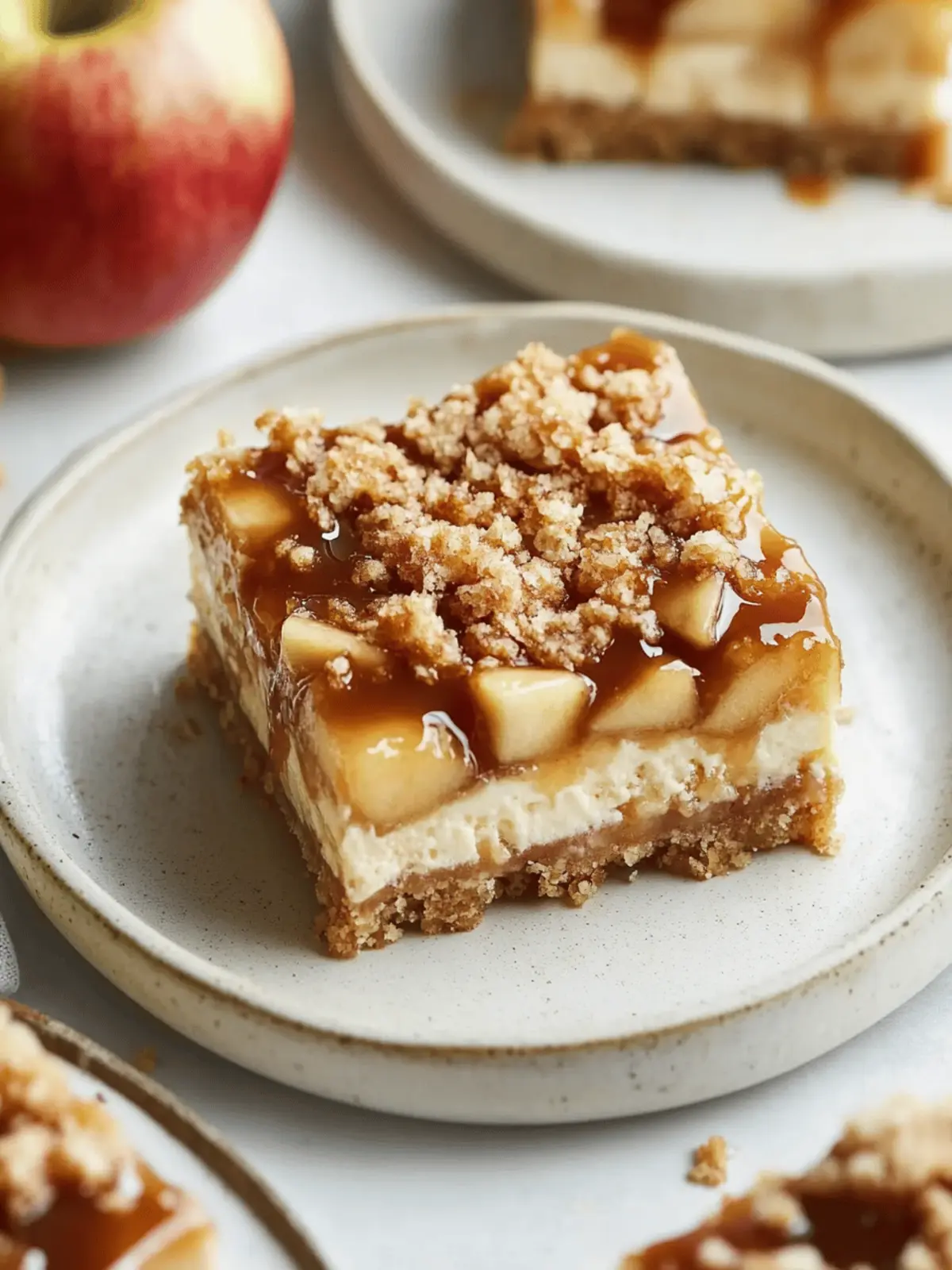 Caramel Apple Cheesecake Bars