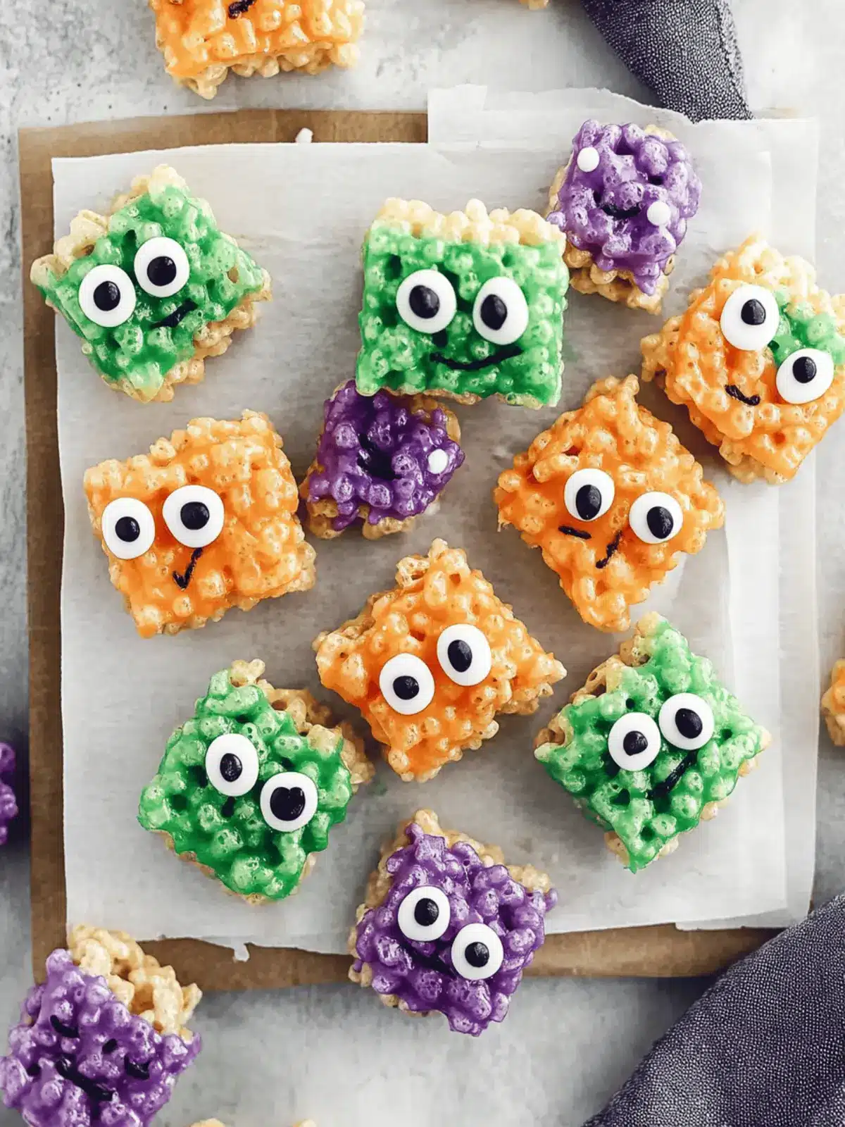 Easy Rice Krispie Monster Treats