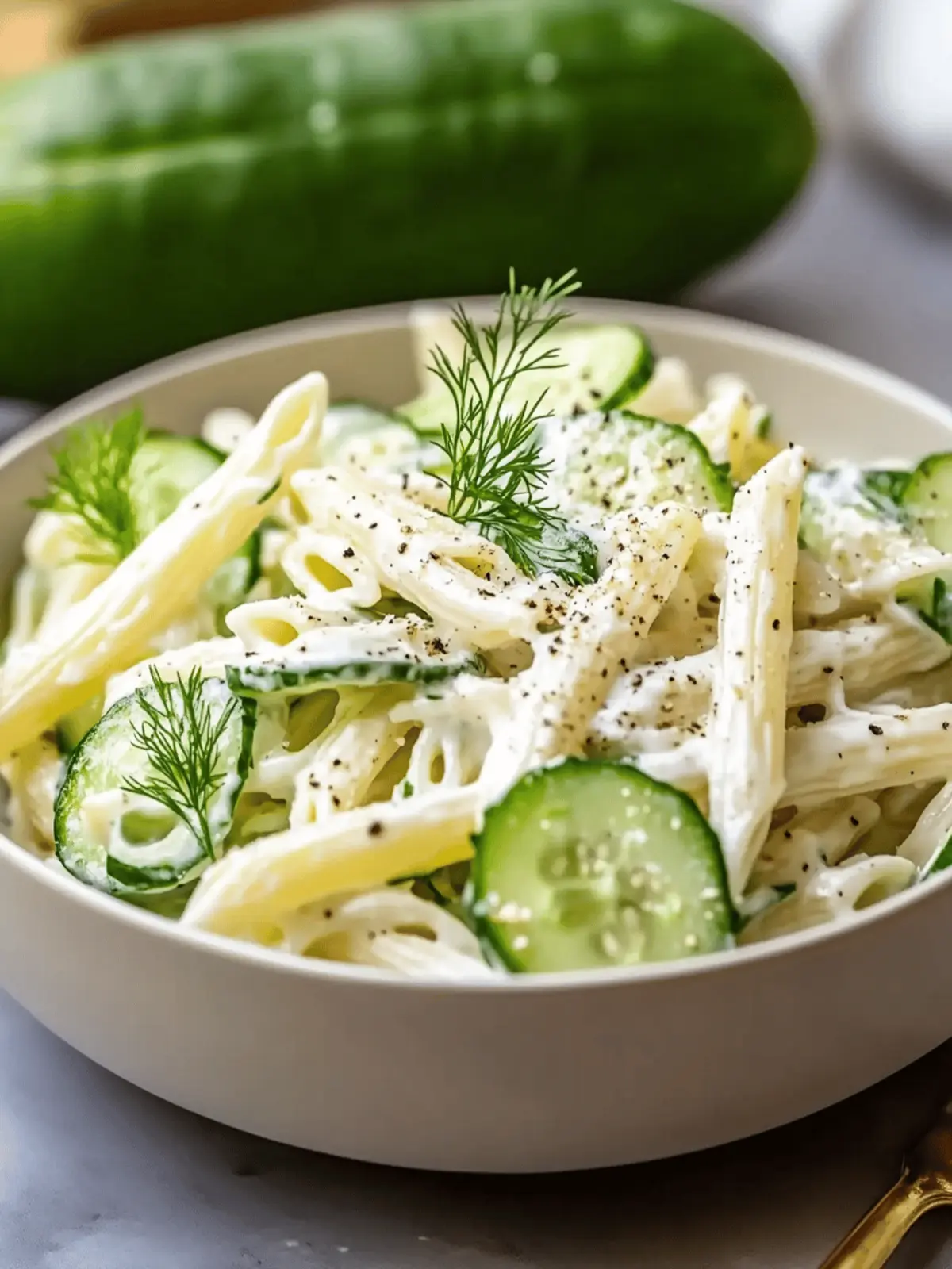 Healthy Cucumber Pasta Salad