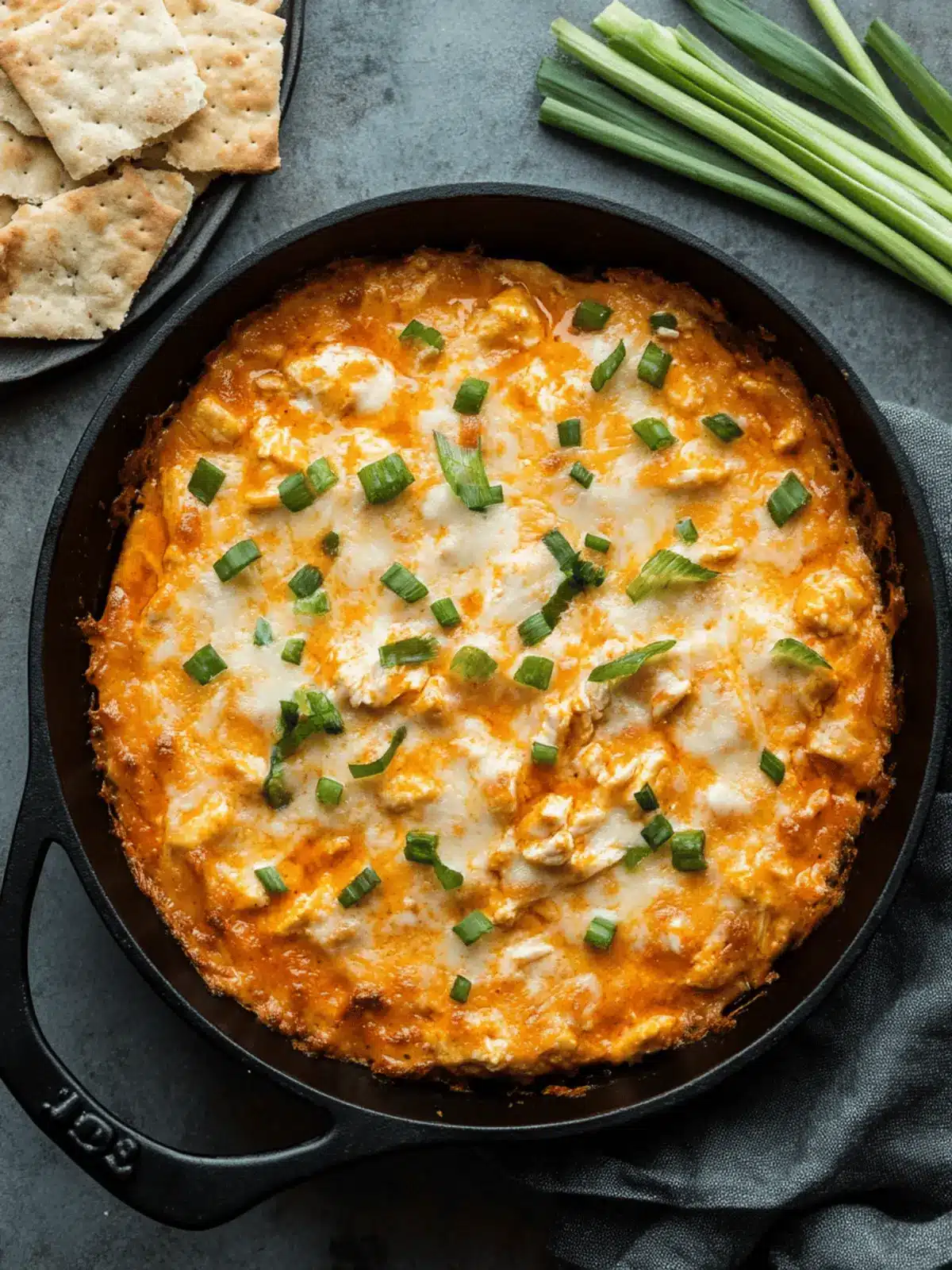 Skillet Buffalo Chicken Dip