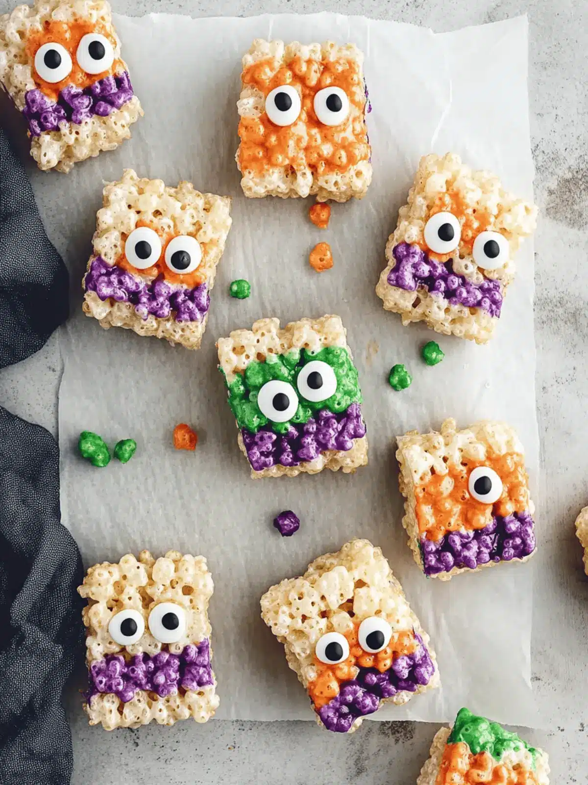 Easy Rice Krispie Monster Treats