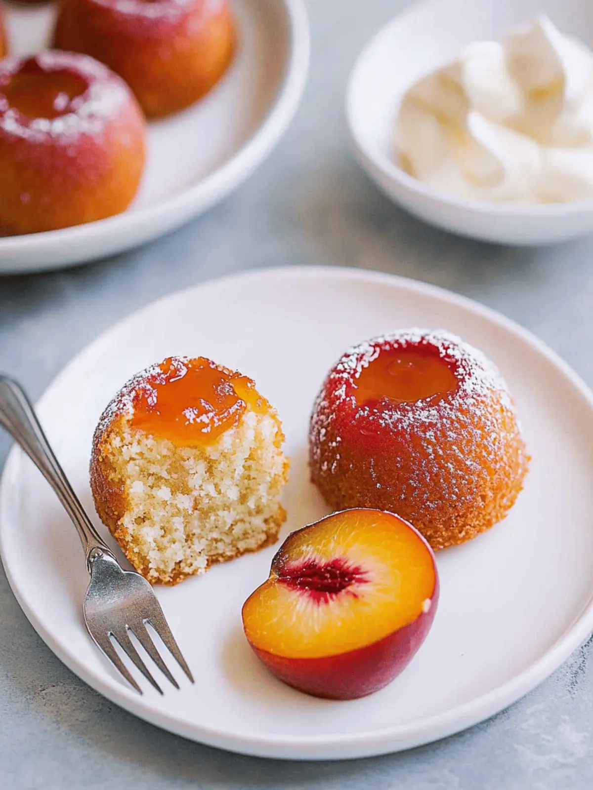 Peach Upside Down Mini Cakes