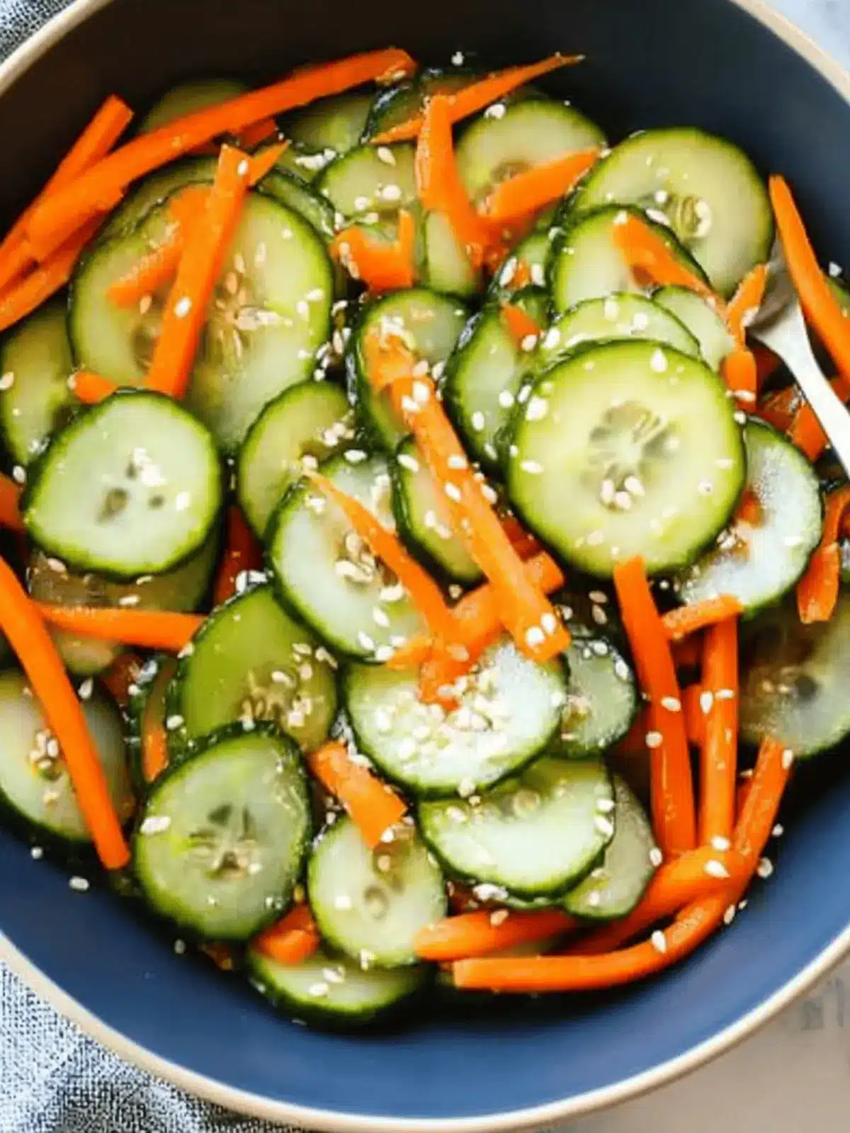 Crunchy Cucumber, Carrot and Celery Salad