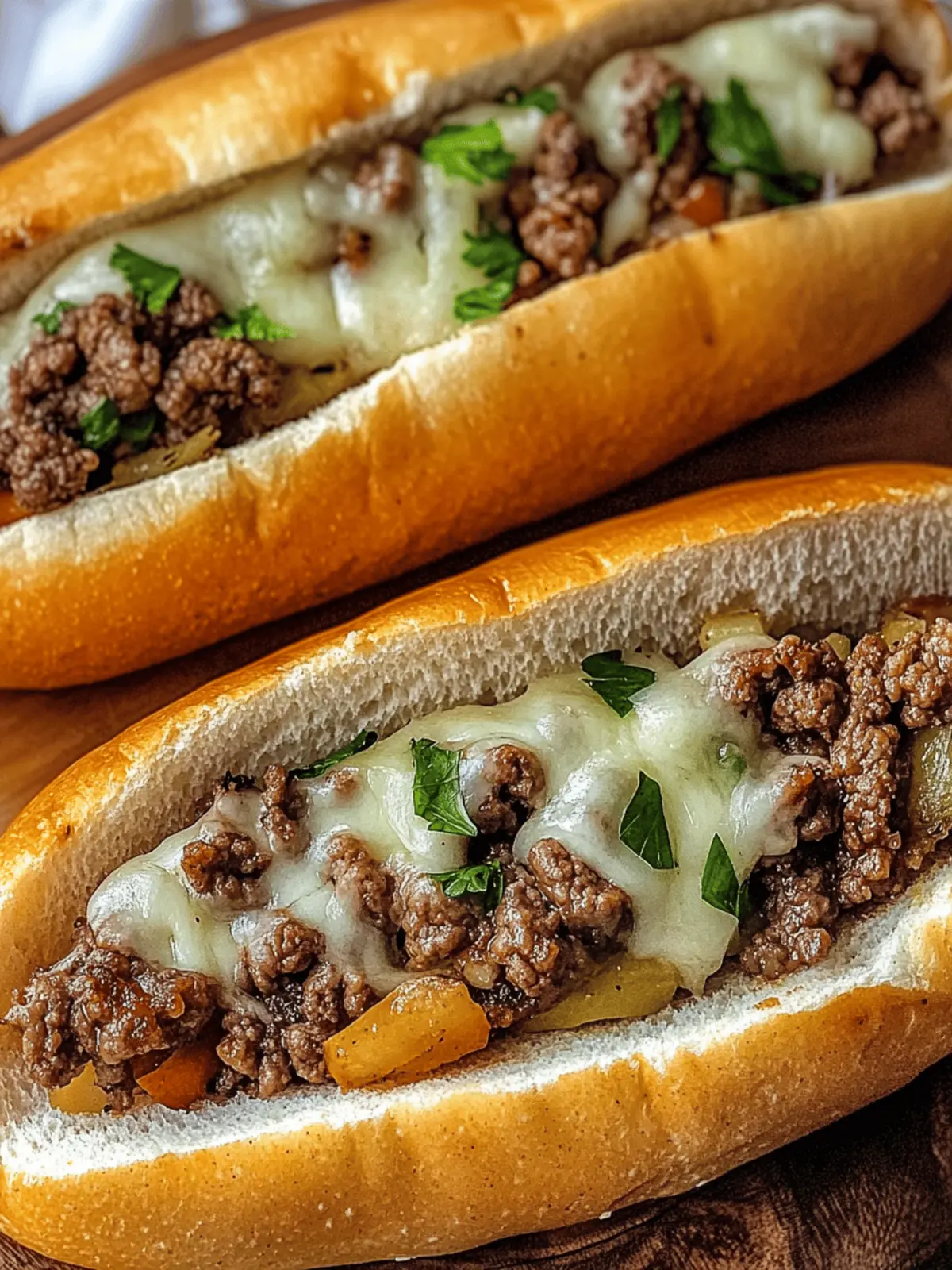 Ground Beef Philly Cheesesteaks