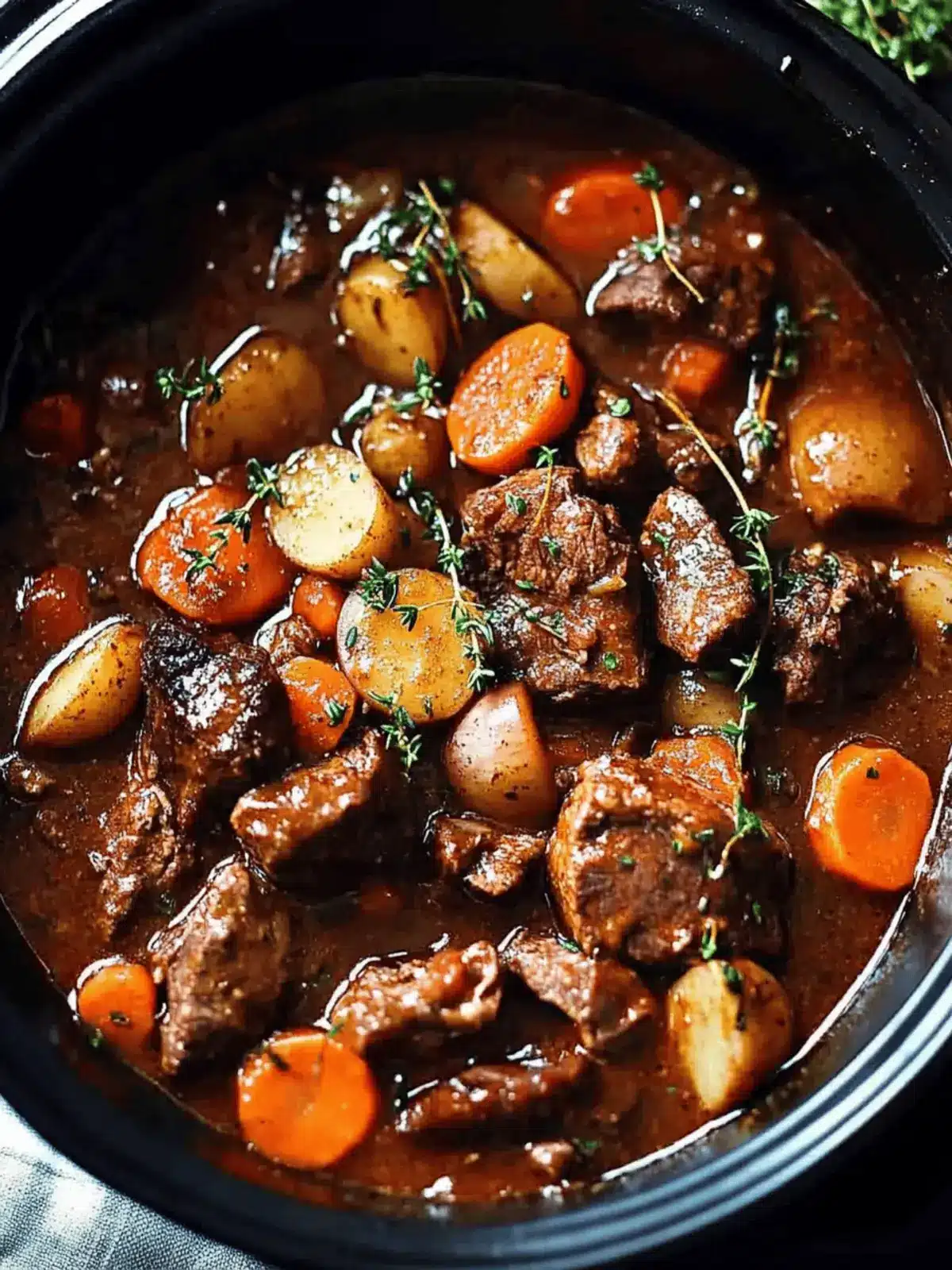 Slow Cooker Beef Bourguignon