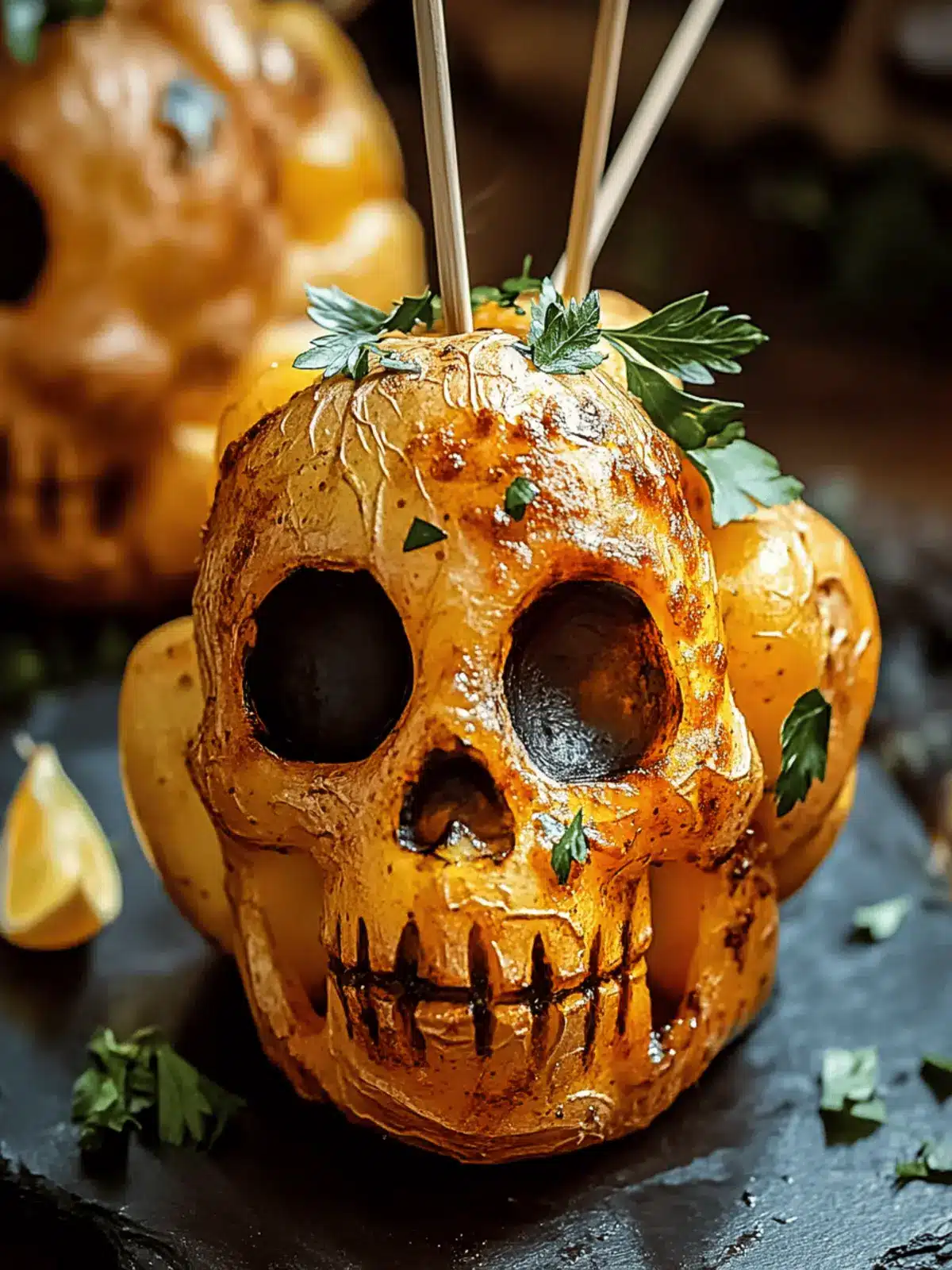 Spooky Skull Potatoes