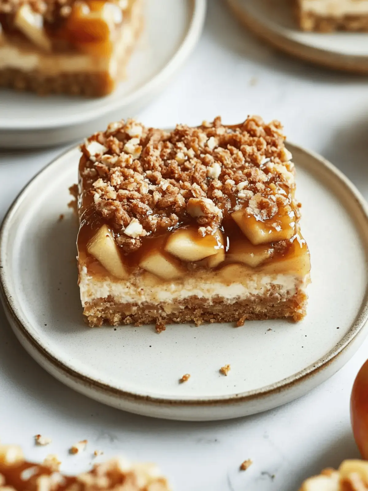 Caramel Apple Cheesecake Bars
