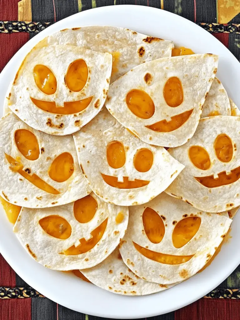 Jack o Lantern Quesadillas
