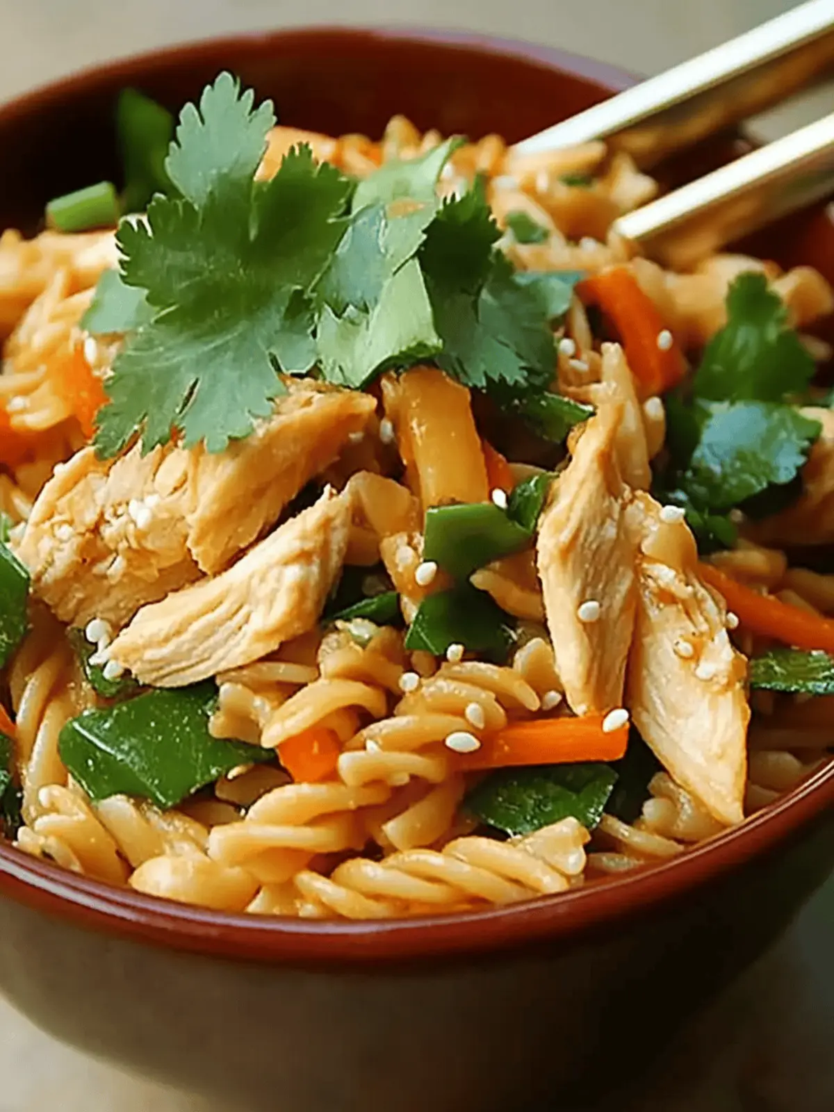 Sesame Pasta Chicken Salad