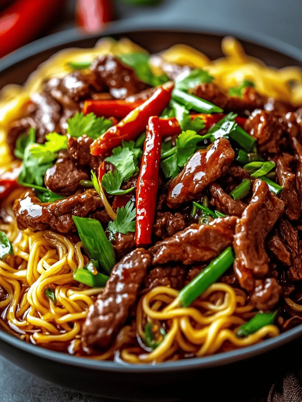 Sticky Beef Noodles