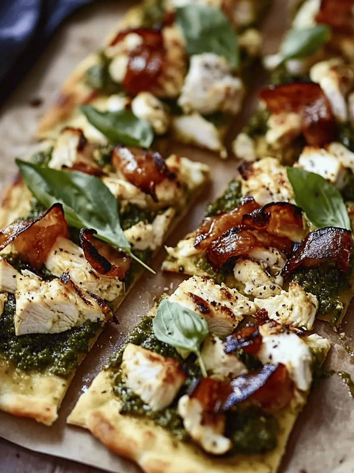 Pesto Chicken Flatbread
