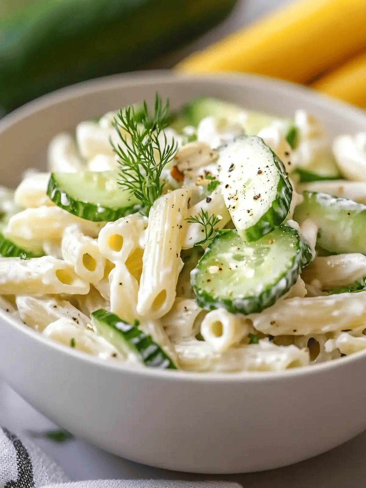 Healthy Cucumber Pasta Salad
