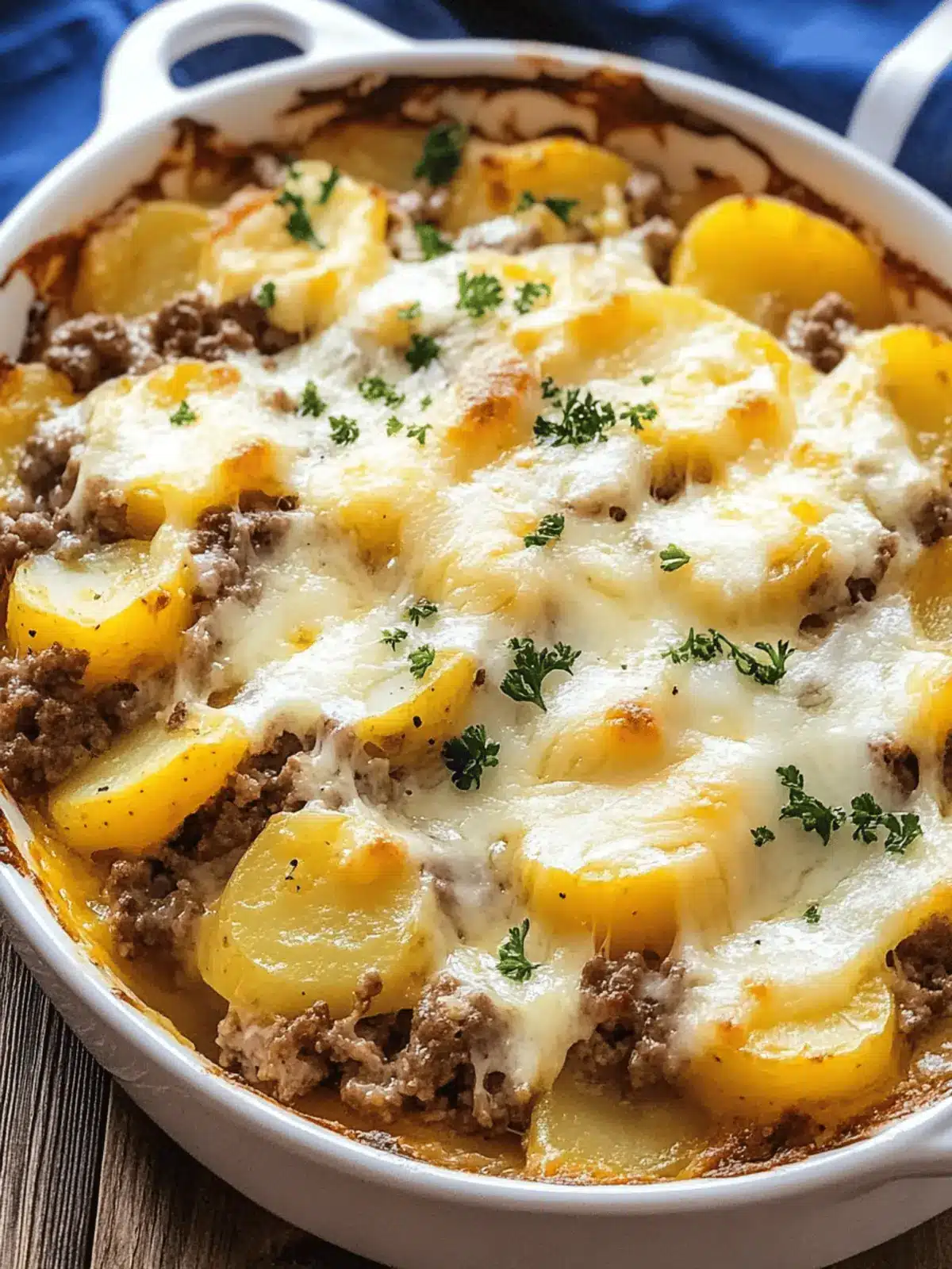 Cheesy Hamburger Potato Casserole