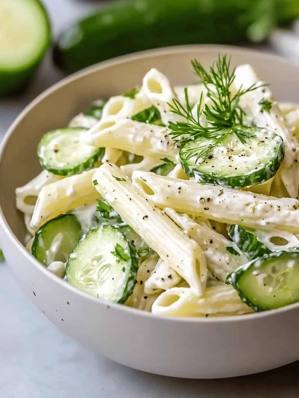 Healthy Cucumber Pasta Salad