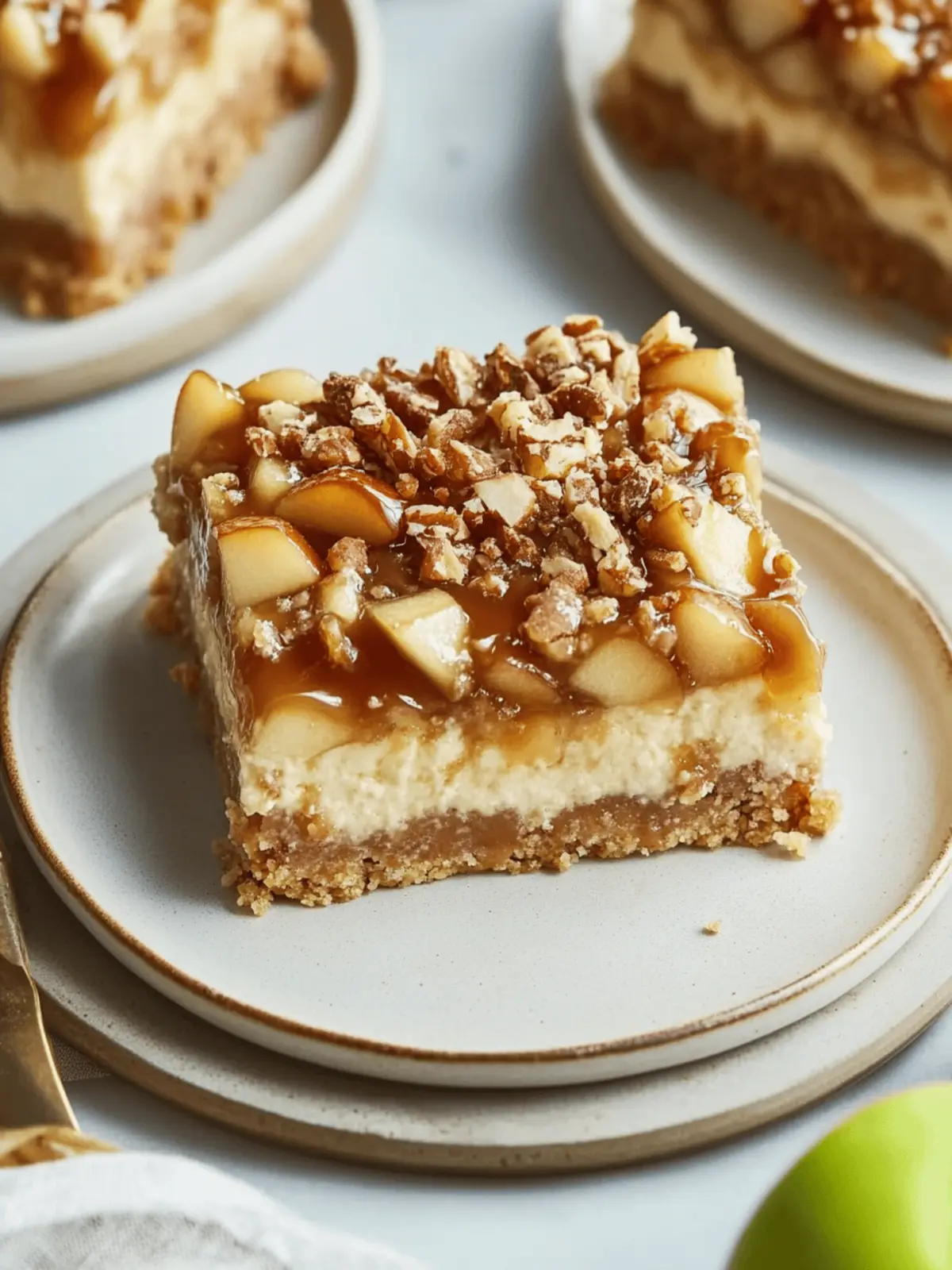 Caramel Apple Cheesecake Bars