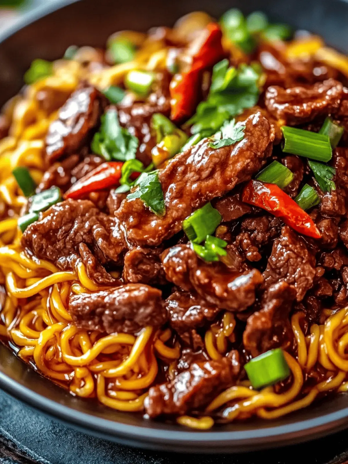 Sticky Beef Noodles