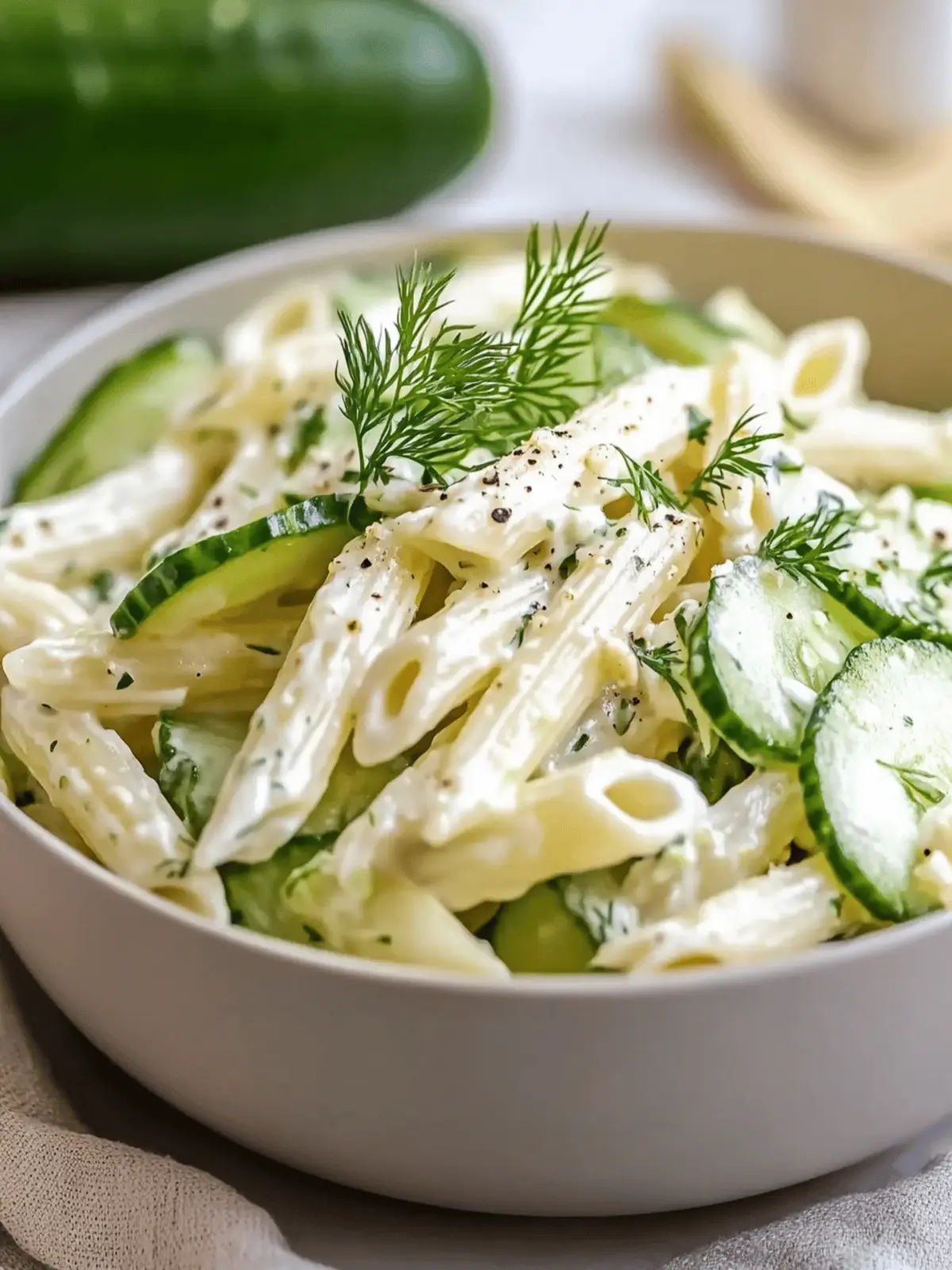 Healthy Cucumber Pasta Salad