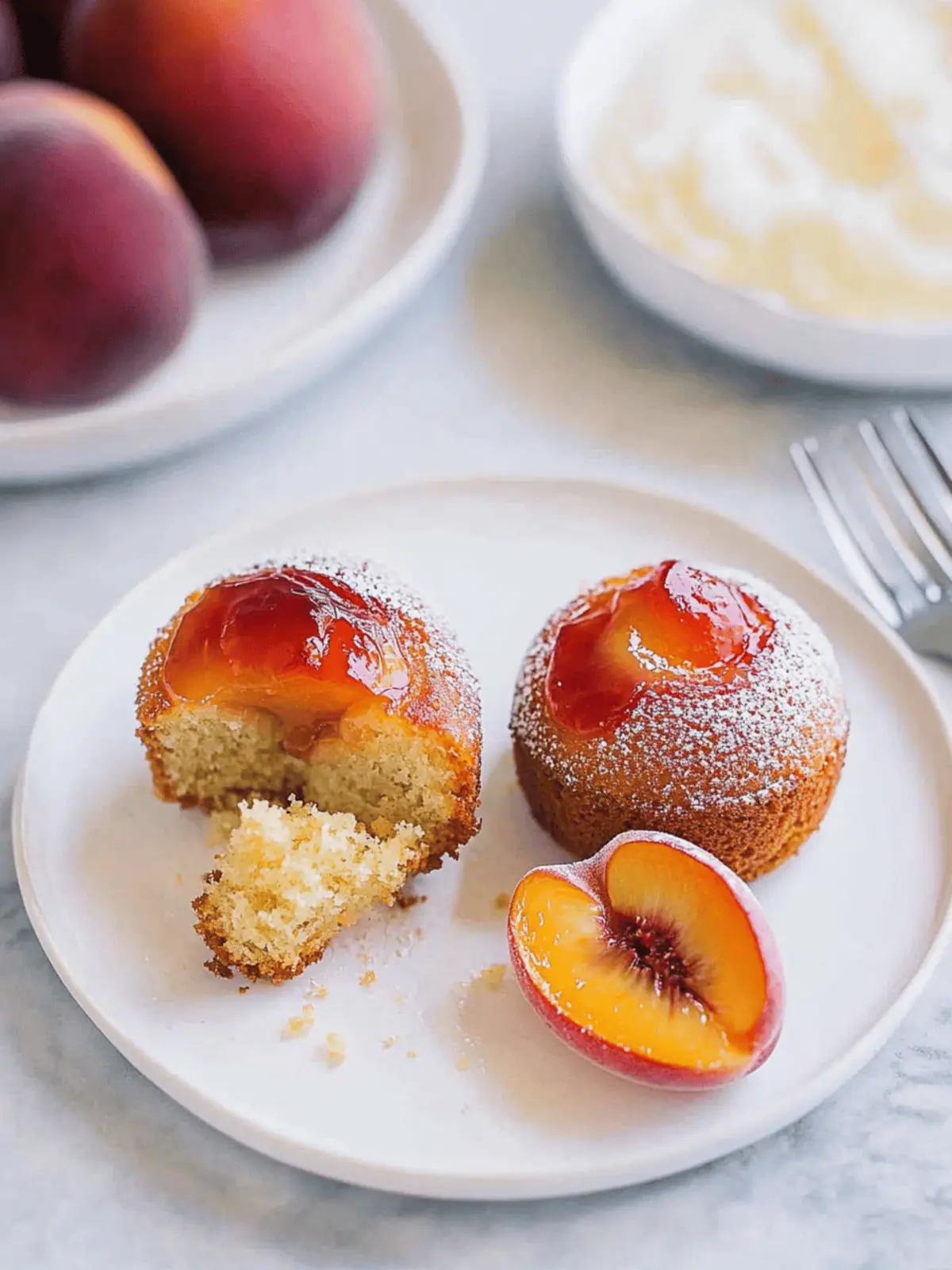 Peach Upside Down Mini Cakes