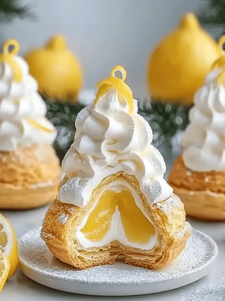 Light choux pastries filled with lemon cream
