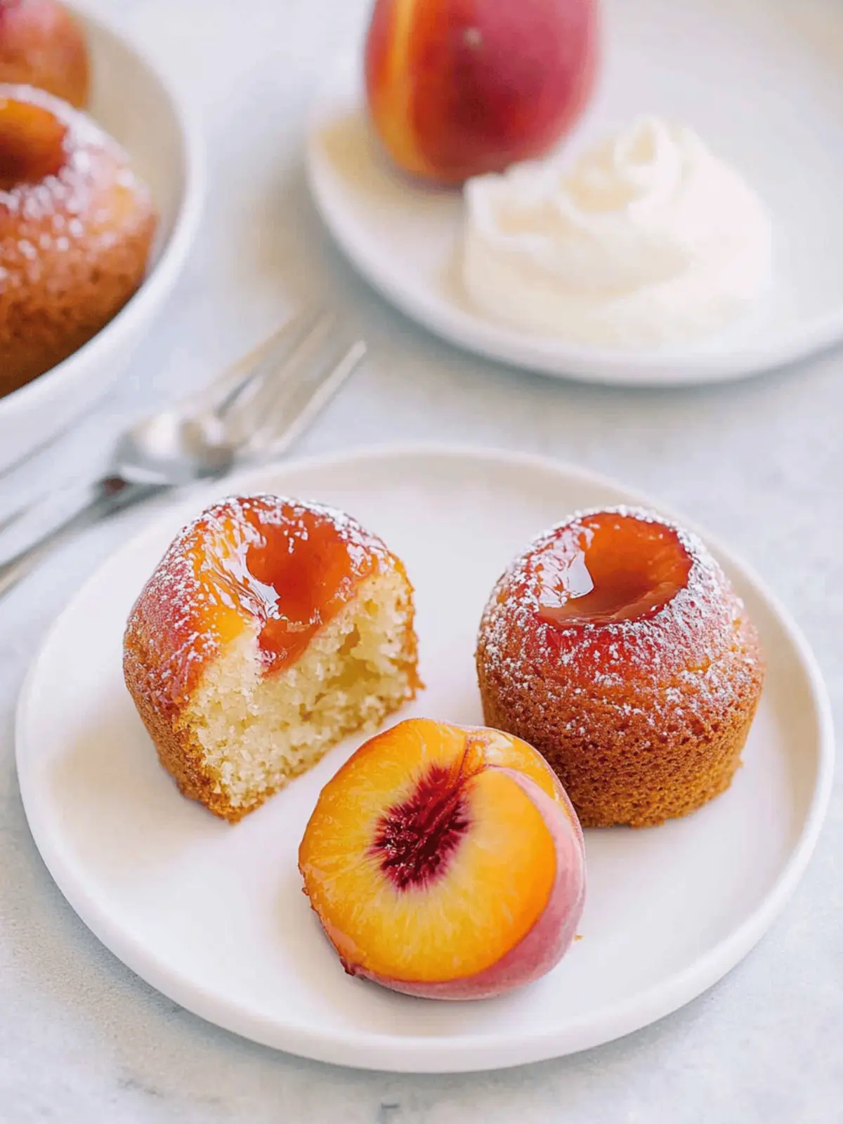 Peach Upside Down Mini Cakes