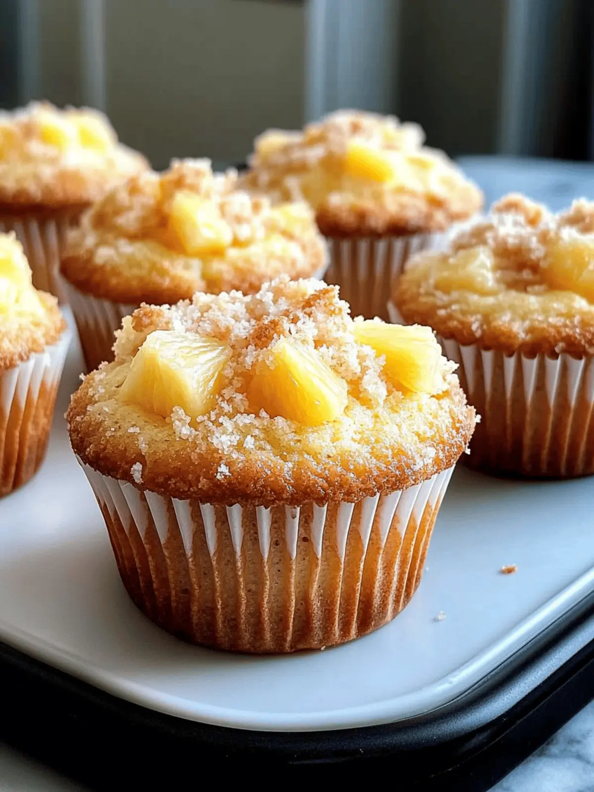 Hawaiian Pineapple Cake Muffins