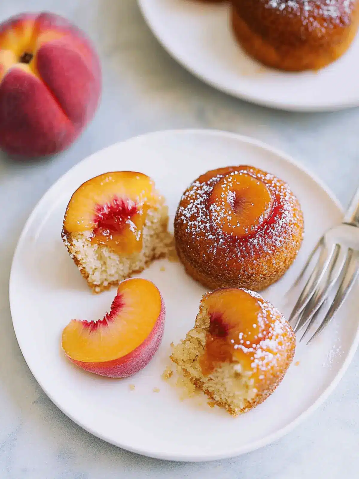 Peach Upside Down Mini Cakes