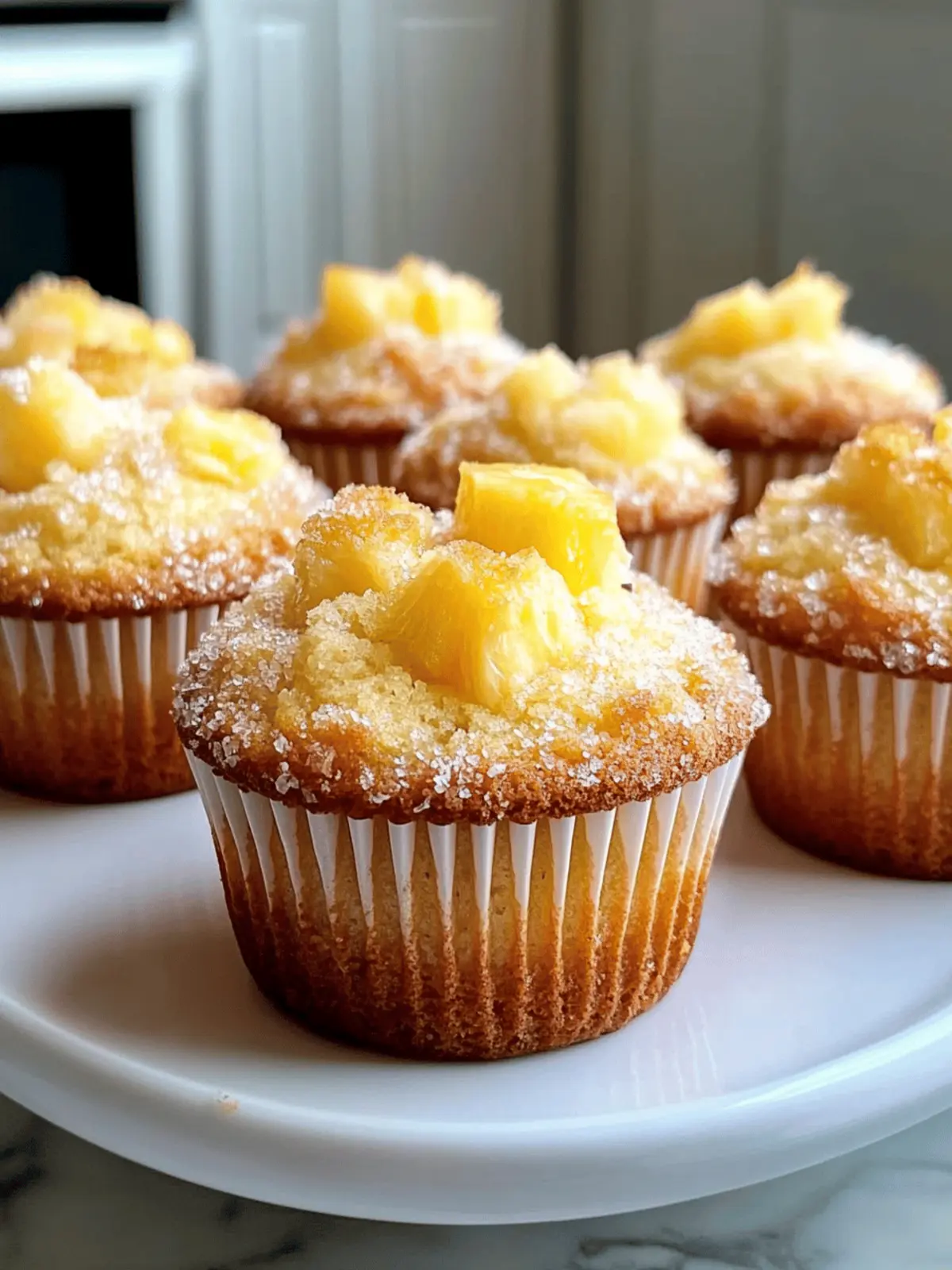 Hawaiian Pineapple Cake Muffins