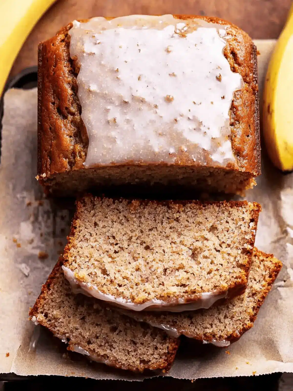 Ultra Moist Brown Butter Banana Bread with Glaze