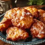 Warm Spiced Apple Fritters with Sweet Glaze