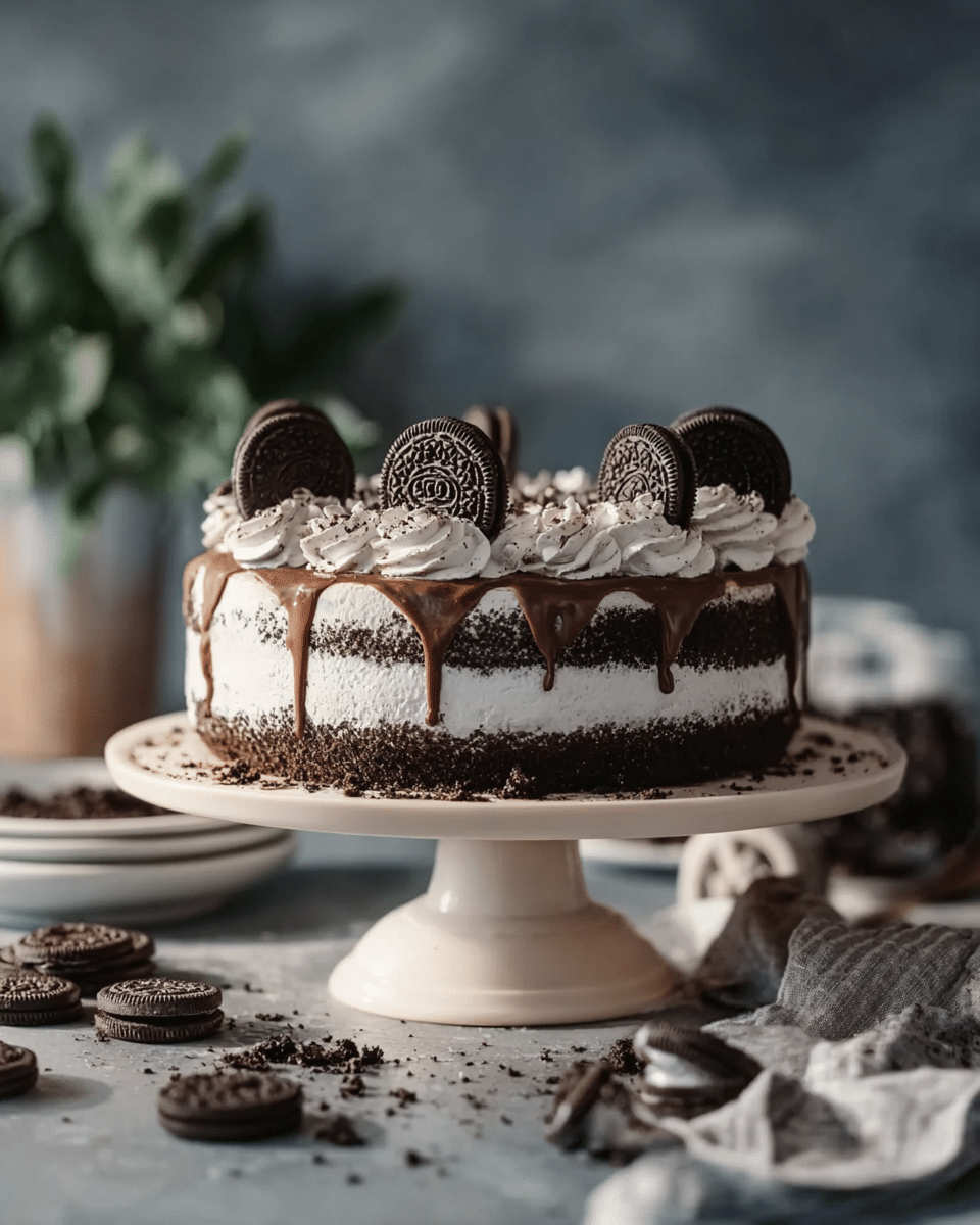 Decadent Oreo Cookies and Cream Celebration Cake