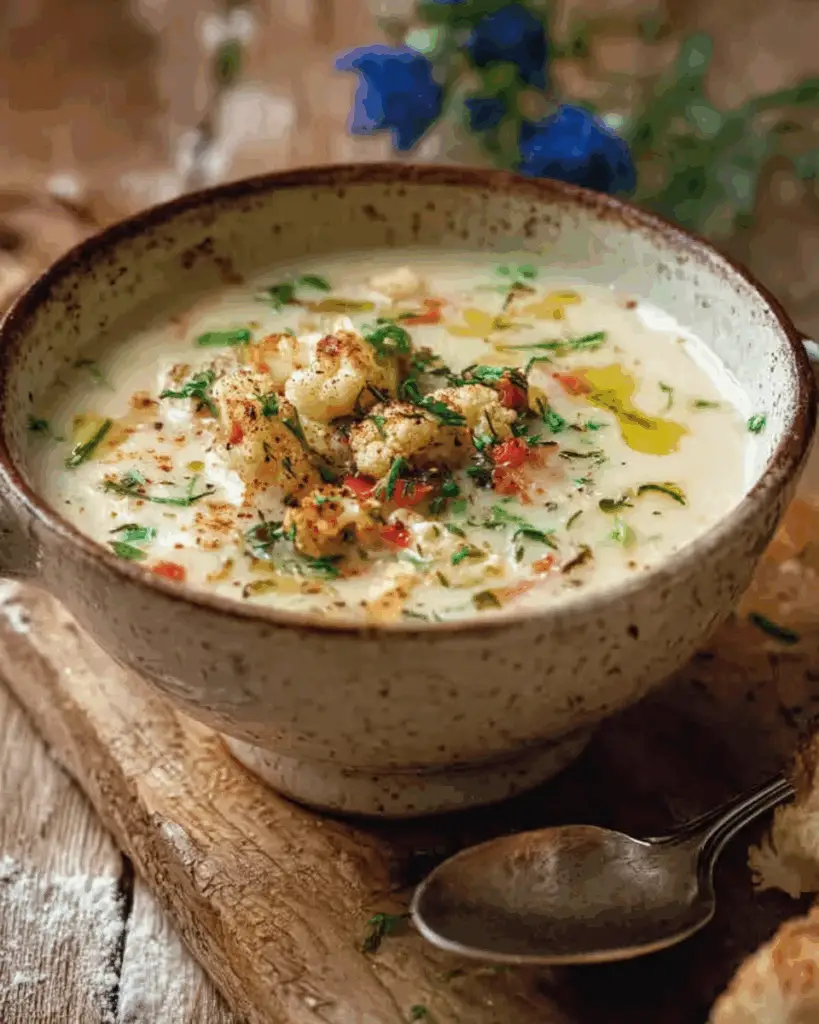 Mediterranean Cauliflower Soup