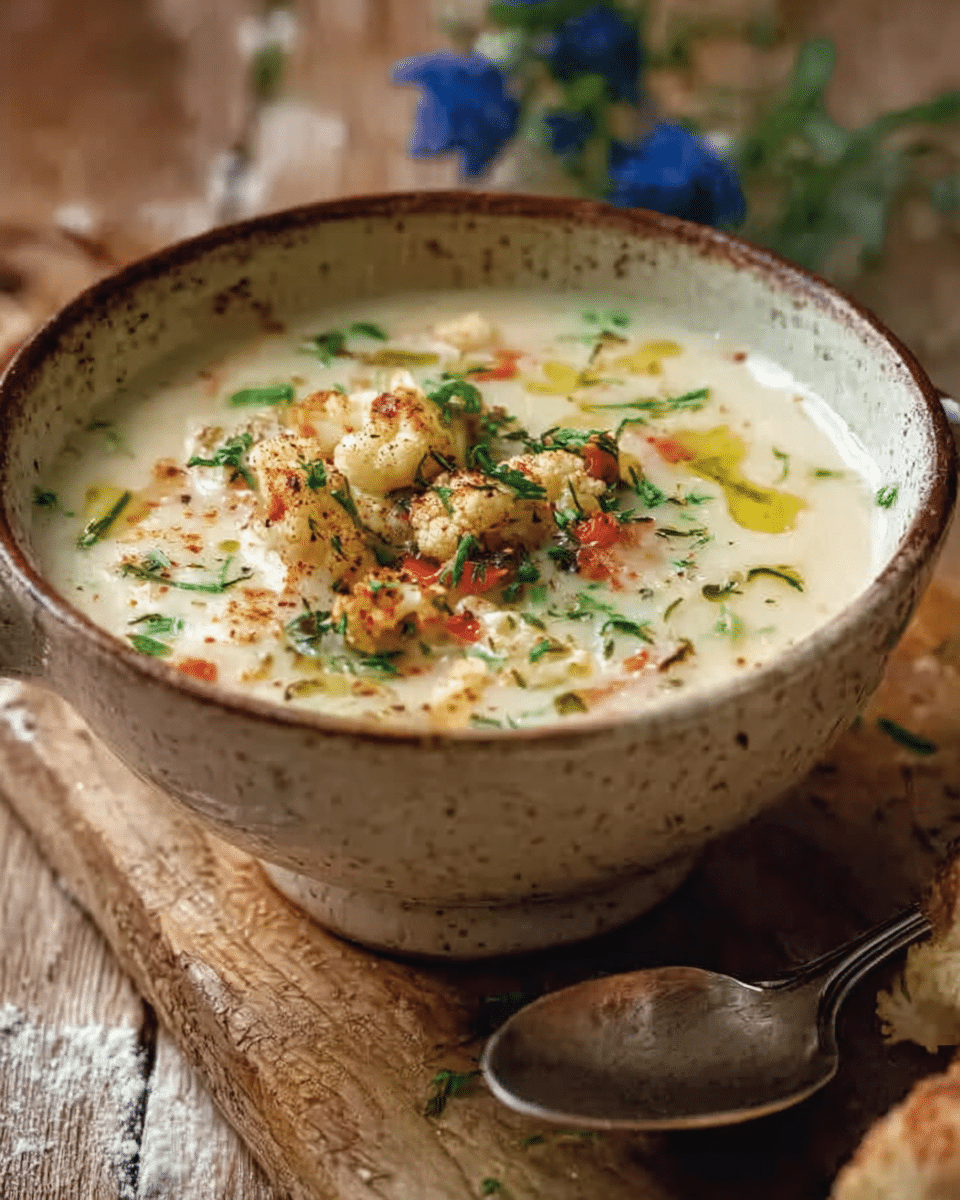 Mediterranean Cauliflower Soup