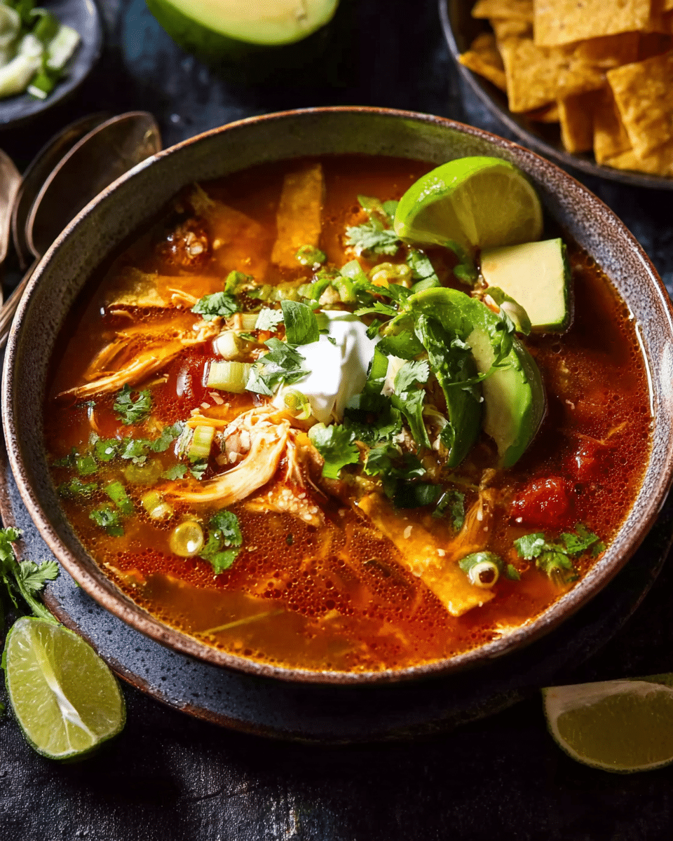 Poblano Chicken Tortilla Soup