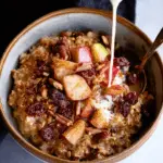 Overnight Crockpot Apple Cinnamon Oatmeal