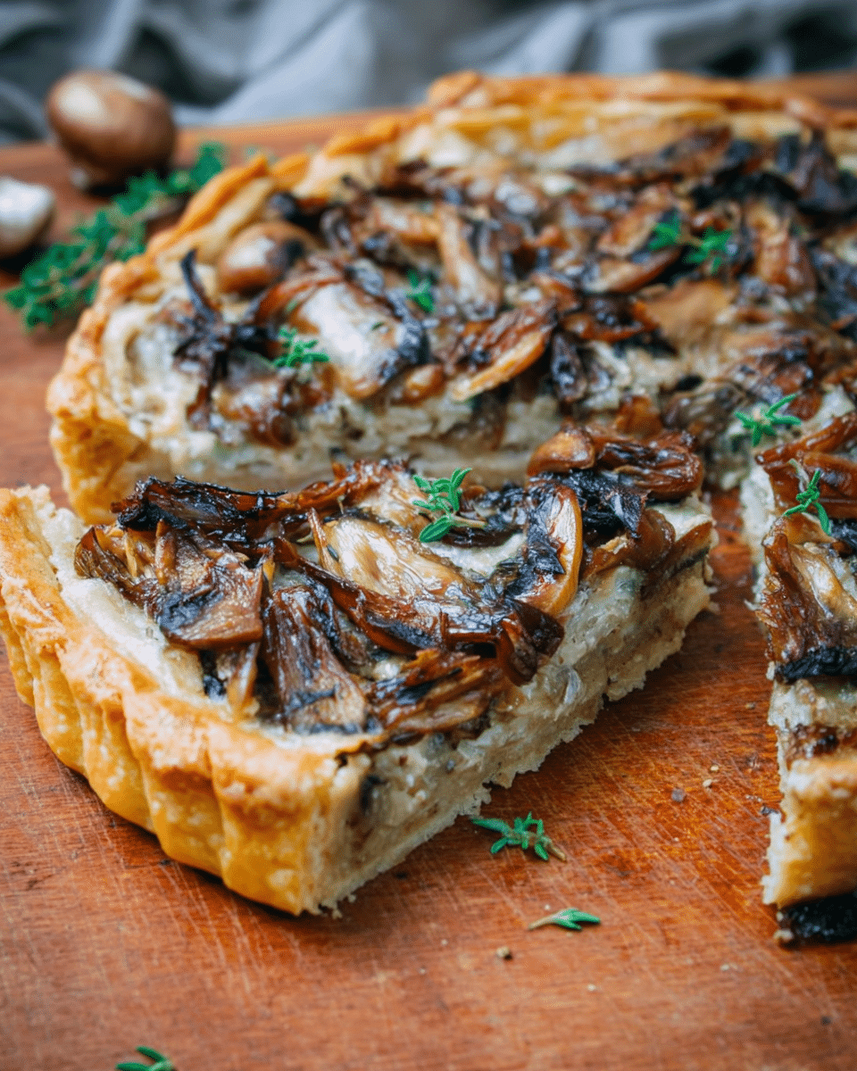 Creamy Mushroom & Thyme Tart