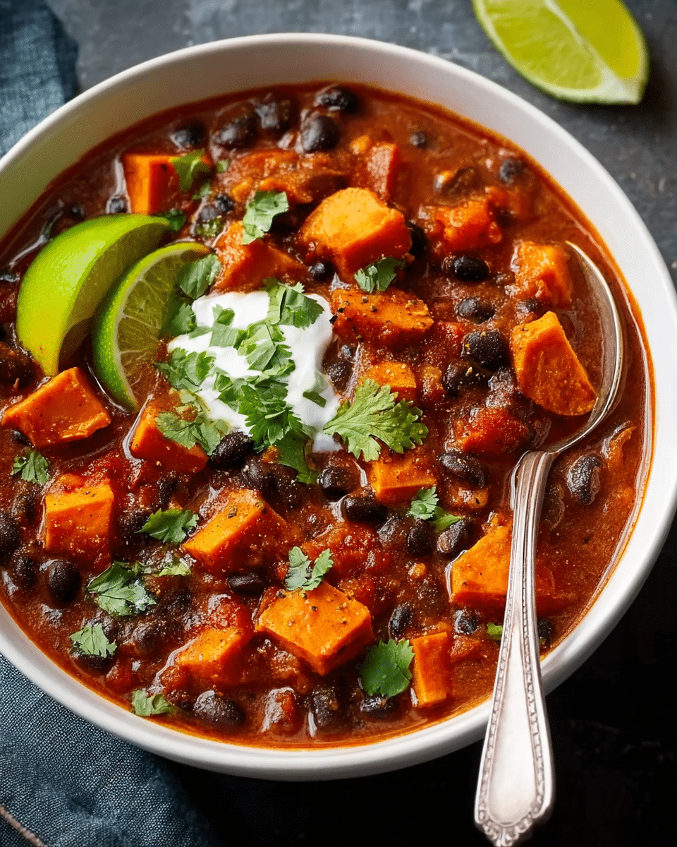 Sweet Potato and Black Bean Chili
