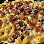 Loaded Bacon Cheeseburger Alfredo Pasta