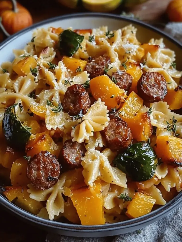 Autumn Sausage Pasta Squash